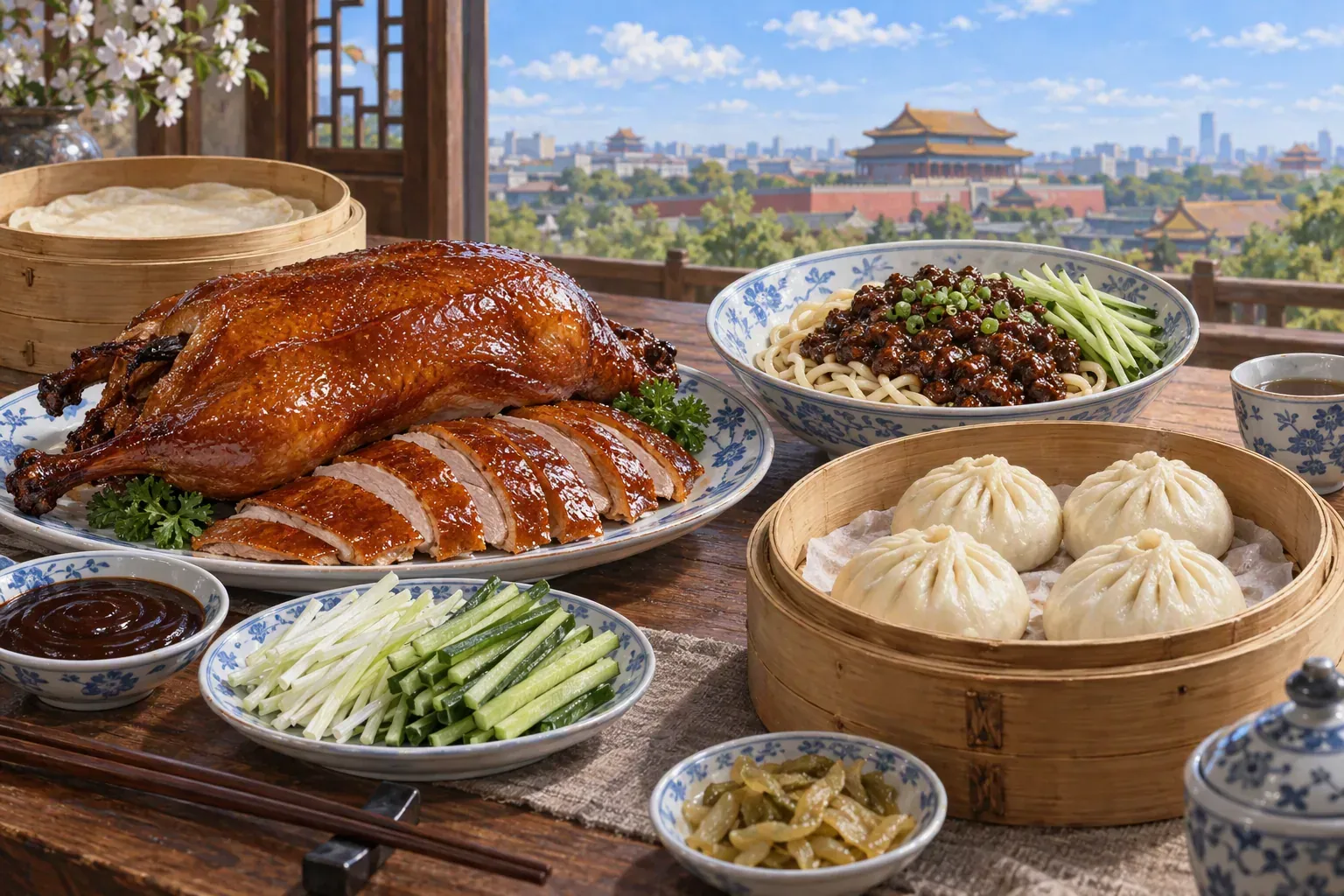 Beijing food: Peking duck and zhajiangmian