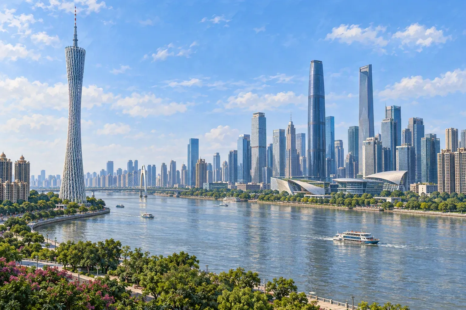 Illustration of studying and living in Guangzhou