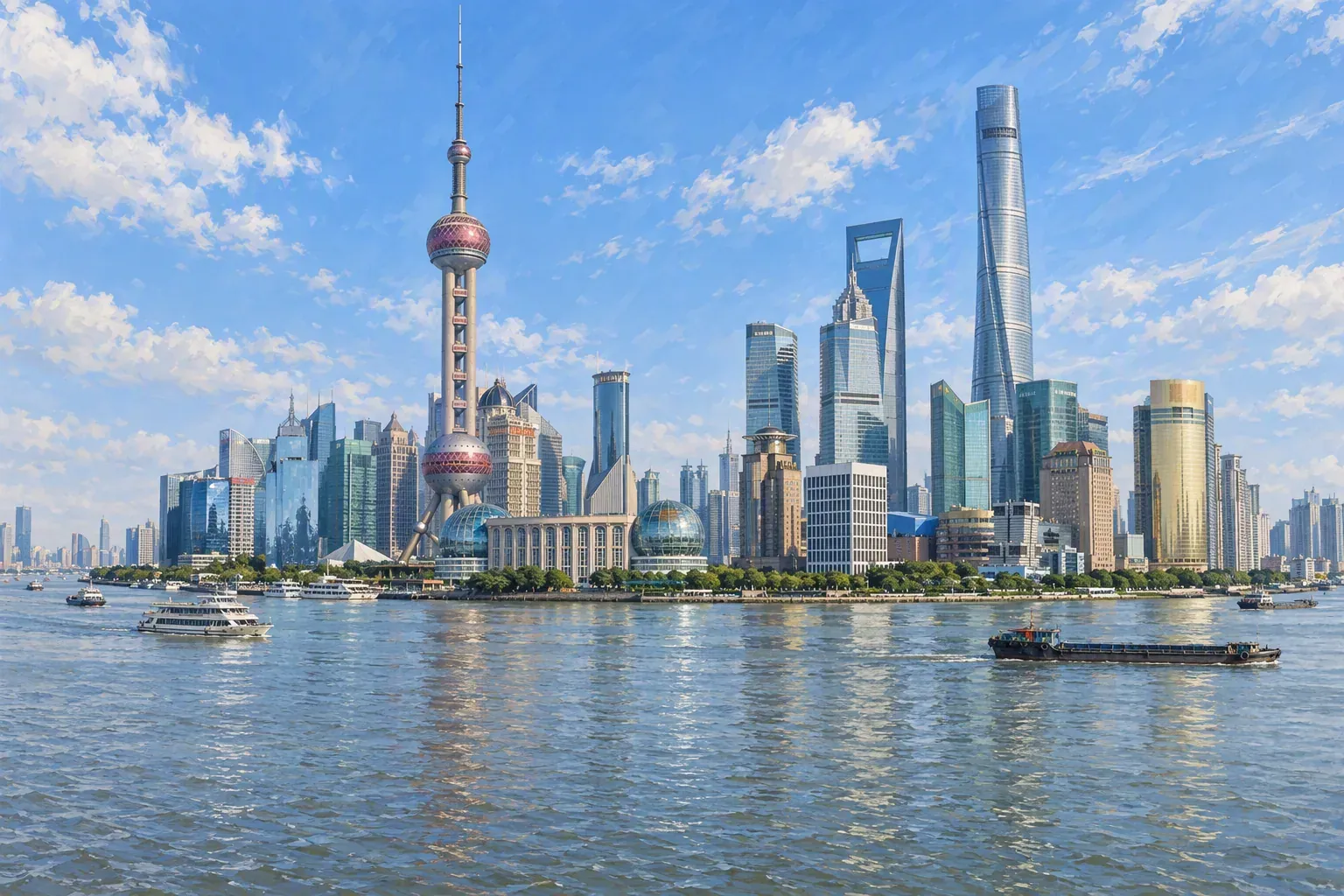 Shanghai in the rainy plum-rain season